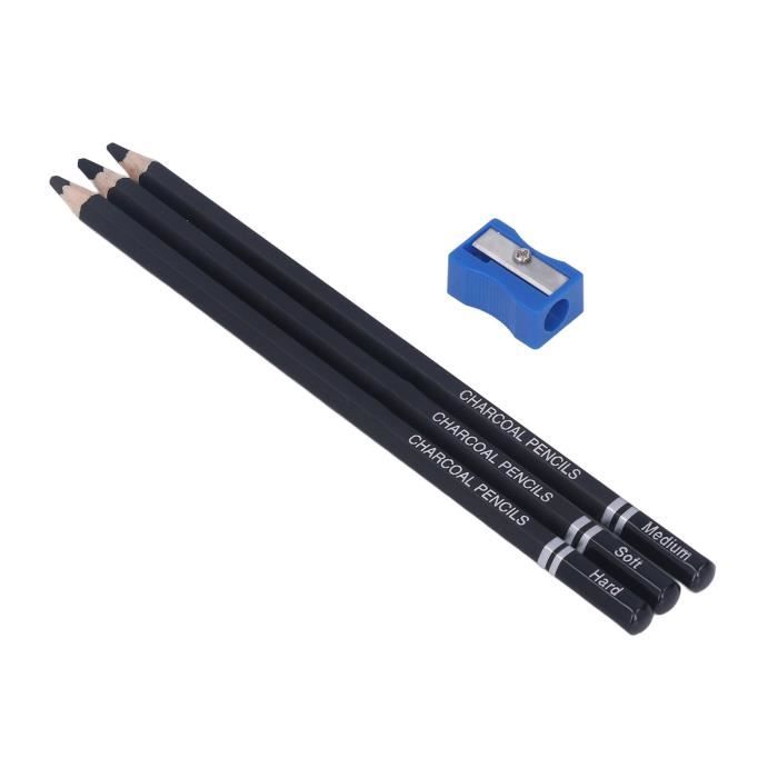 BYUTFA Ensemble 5 Bâtons Graphite Solubles Dans L'Eau - Crayons Croquis Hexagonaux 2B 4B 6B 8B 12B