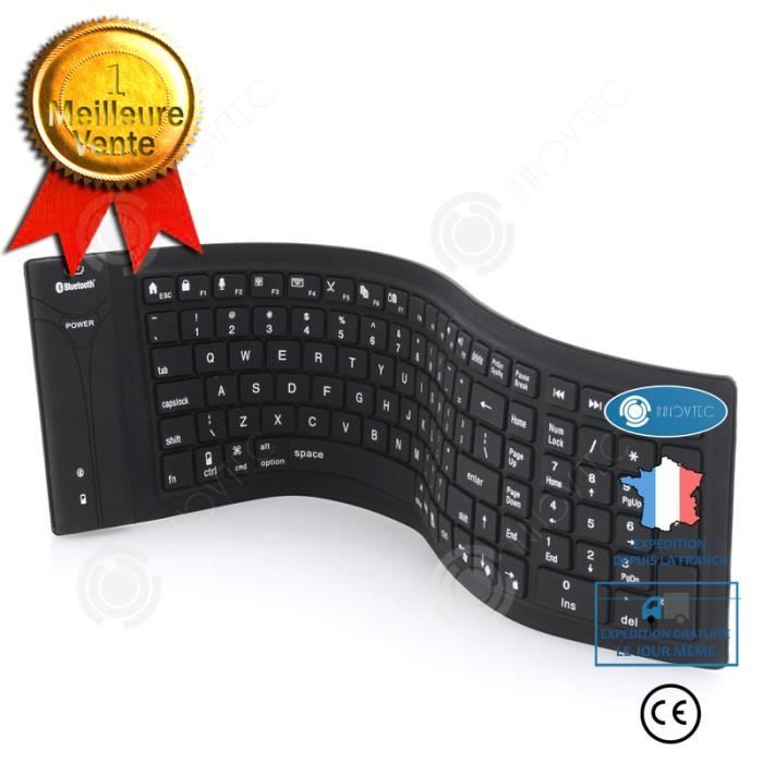 Clavier en silicone – INN – Pliable – 108 clés – Bluetooth sans fil – Étanche
