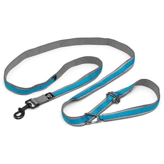 Comparer les prix de Laisse mains libres - KURGO - QUANTUM - 6 positions - 120 à 180 cm - Bleu
