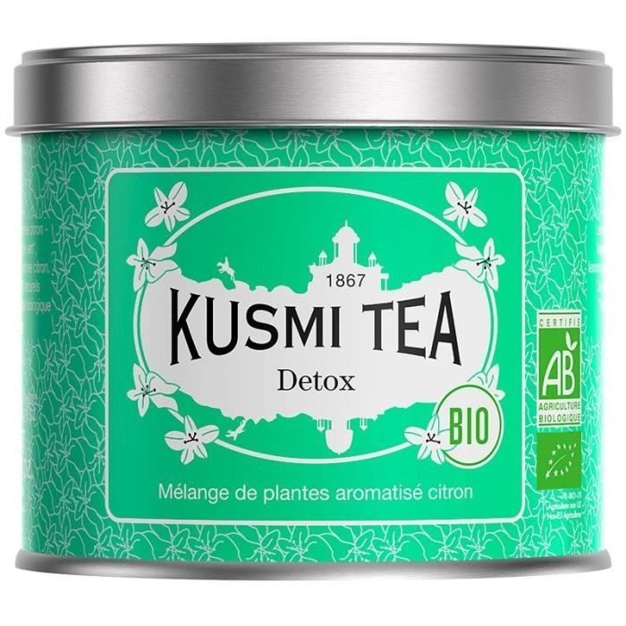 KUSMI TEA Thé Detox Bio - Boîte métal - 100 g - Cdiscount Au quotidien