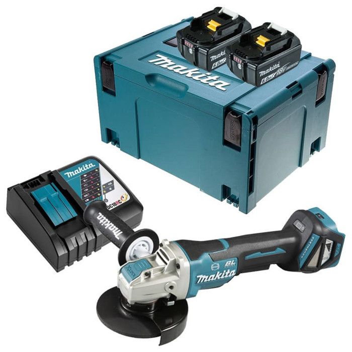 Meuleuse d'angle 18V LXT Ø125mm 2x6 0 Ah en MAKPAC MAKITA DGA519RGJ