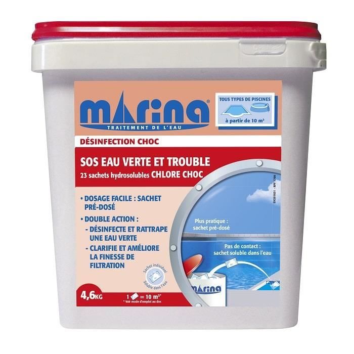SOS Eau verte et trouble sachet hydrosoluble de 200g Marina - 4,6kg