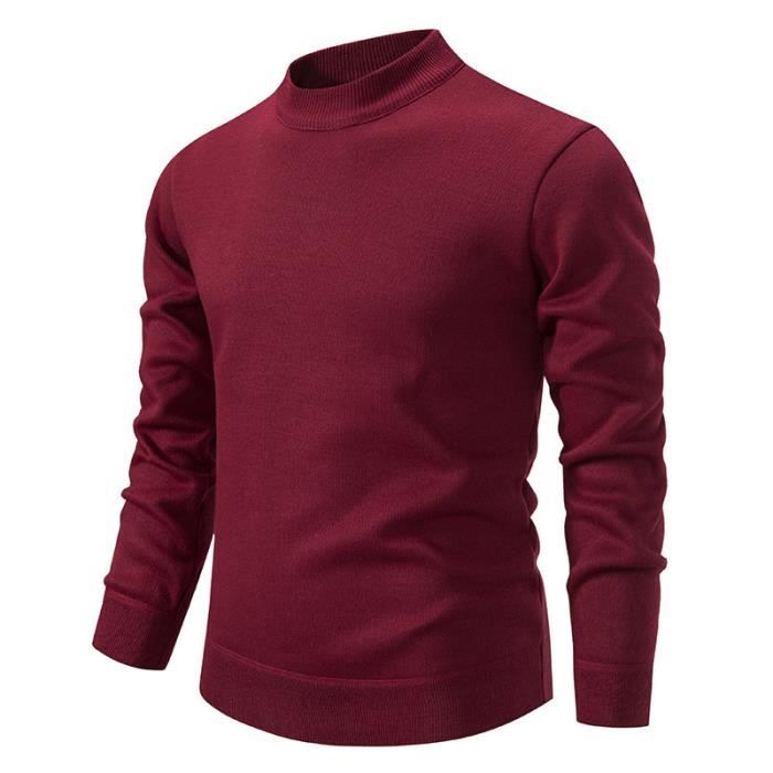 Pull Femme Longue En Maille Chic Pull Femme À Col Roulé Manches Longues  Tricot Pull Hiver Épais Casual Pull Chic Tunique,Rouge Rouge - Cdiscount  Prêt-à-Porter