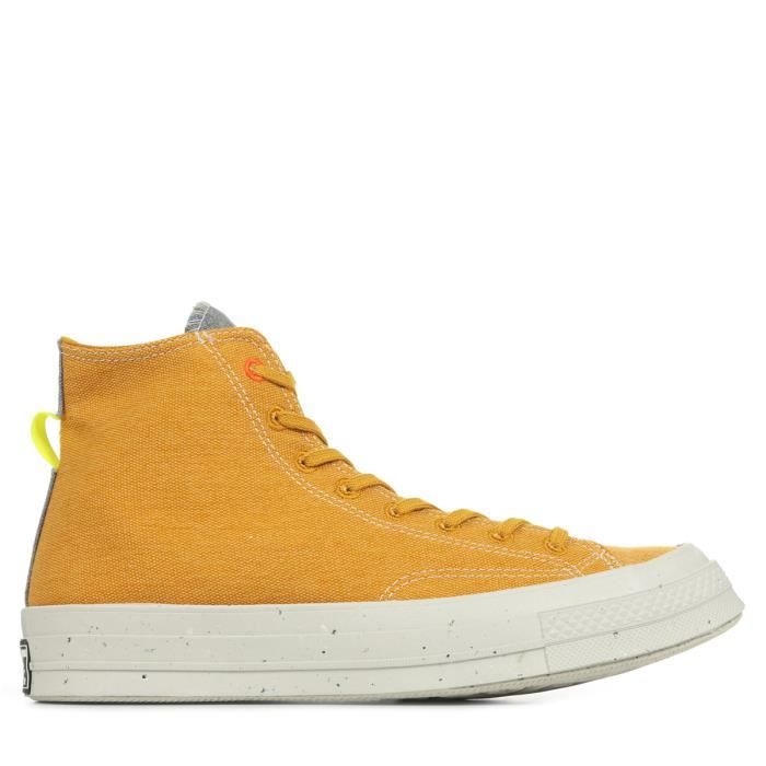 Baskets Converse Chuck 70 High CONVERSE Jaune Textile