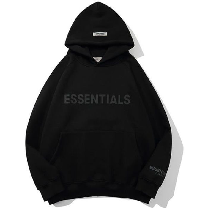 Fear / God Sweat à capuche+Alphabet hoodies pour hommes femmes - noir