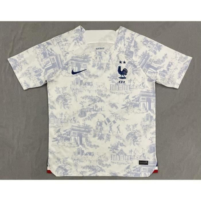 Maillot Equipe de France FFF 2 Etoiles Coupe du Monde 2022 2023 Maillot de Foot Pas Cher Homme Blanc Cdiscount Sport