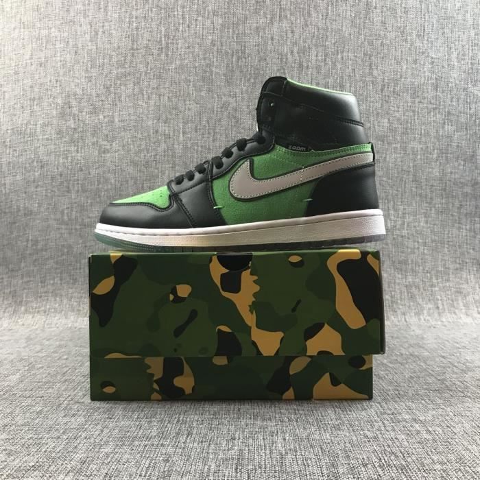 Baskets NIKKE-Airs JordanX 1 Chaussures High OG CK6637-300 Black green Hommes et Femmes Size-45 