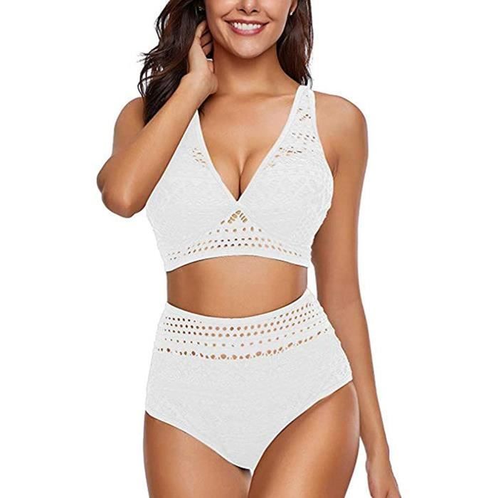 Tankini Femme 2 Pièces Gainant - Taille Haute, Bretelles Réglables, Pour Ventre Plat Et Silhouette Sculptée