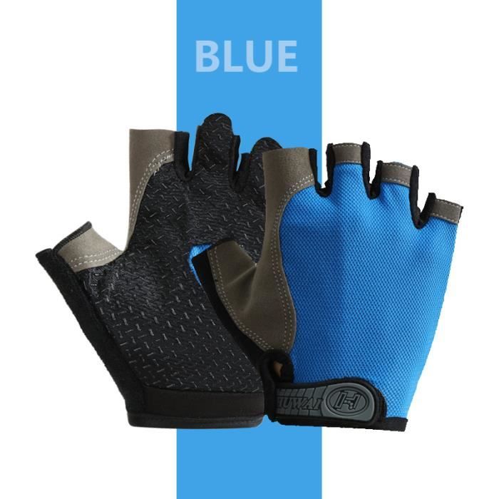 Gants de Sport sans doigts AUTREMENT Ordinary-Dark Blue - Respirants, Antidérapants, Antichocs - VTT Cycle