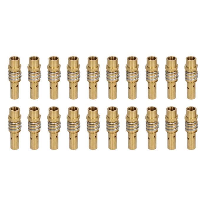 Lot De 20 Embrouts De Contact MB15 15AK M6 - Taille 0.9 Mm (autres Tailles Disponibles), Cuivre, Pour Torche De Soudage MIG - Consommable Soudure Haute Performance