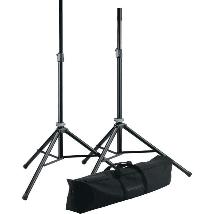 21449 Pieds Pour Enceintes En Kit Avec Sac De Transport - Noir En Aluminium - Jusqu'À 40 Kg De