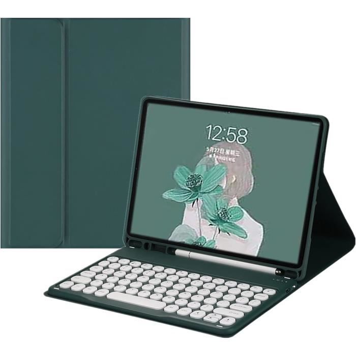 JETech Hoes Voor IPad Pro 12,9 Inch (6e En 5e Gen, 2022/2021) – Transparante Matte Achterkant, Ondersteunt Apple Pencil Opladen, Matcha Groen