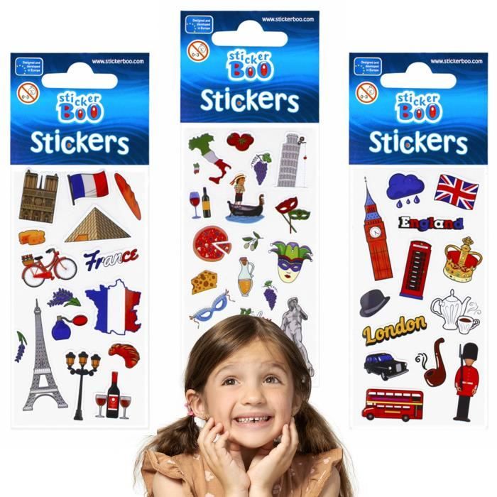 50 Autocollants France - Stickers Imperméables Pour Décorer Gourdes, Valises, Ordis, Skates, Téléphones & Plus