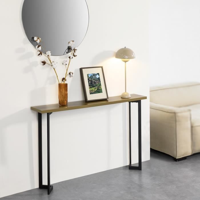 SoBuy FSB50-PF Table Console Bout de Canapé Table d’entrée Buffet Table dappoint Cadre et Pieds en Fer – L120 x P20 x H75 cm