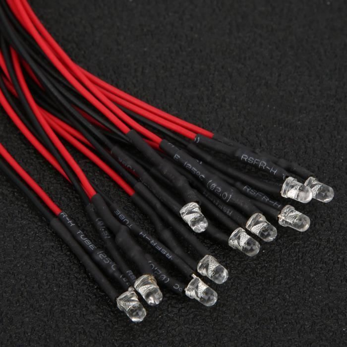 Lot De 50 LEDs Rouges 5 Mm Ultra Lumineuses (26000 Mcd) - 2 Broches - Pour électronique, Tuning Auto, Décoration - Lumetheus