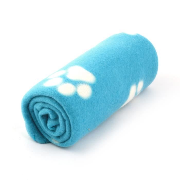 Couverture Chien Chiot Chaton Douce Couverture Lit Pour Chien 70x60cm Bleu Patte Cyan Cdiscount
