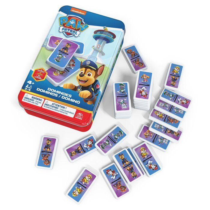Jeu De Société Spin Master 6067468 – Boîte Métal Dominos Pat' Patrouille 28 Dominos - vue 2