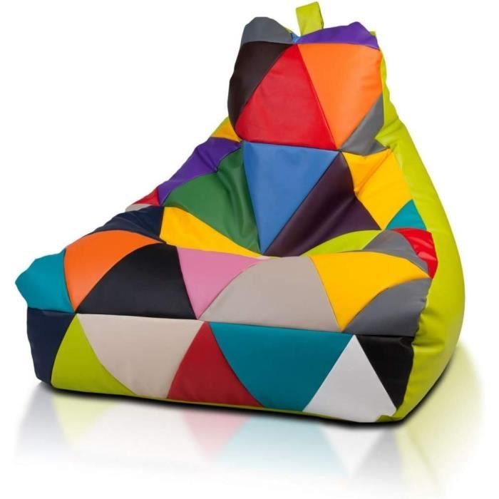 Ecopuf Pouf Tabouret Roller - Cuir Simili-Cuirs Ultra Léger Avec Housse Amovible