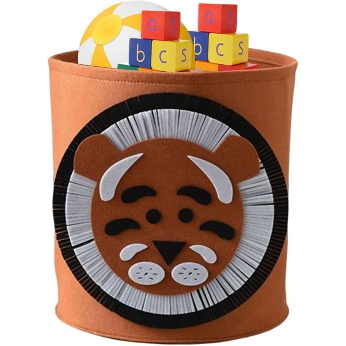 Panier à Linge Bébé Pliable Safari - Corbeille Rangement Jouets Avec Cordon, Chambre Enfant 43x35,5 Cm