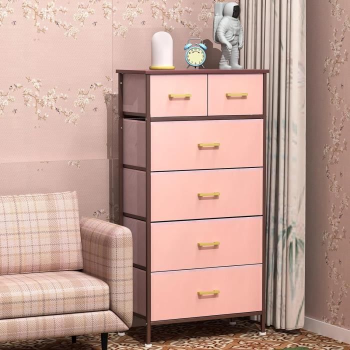 Rcynview Commode en Cuir avec 6 tiroirs, Grande Tour de Rangement ...