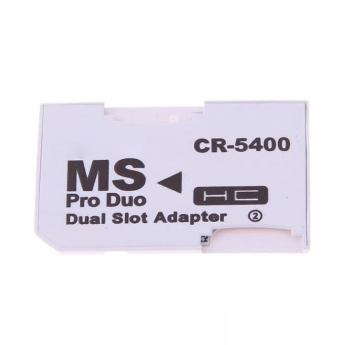 Double Adaptateur CR5400 carte mémoire micro SD vers Memory Stick PRO