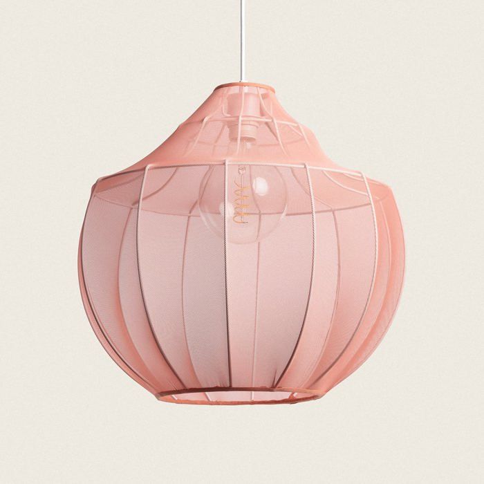 Suspension Métal et Tissu Ayla Rose poudré
