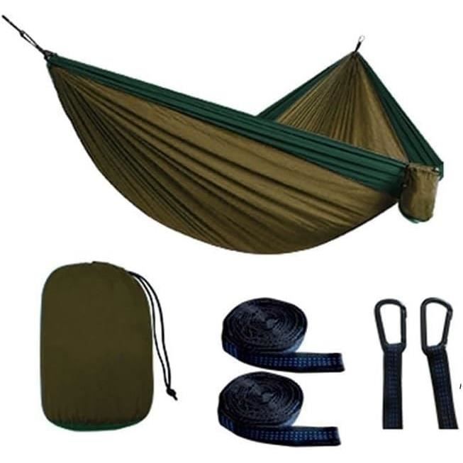 Hamac D'Extérieur De Camping À Rayures En Plein Air Portable En Toile
