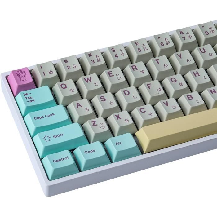 PBT Lot De 135 Touches Personnalisées Grises Dégradées Pour Claviers Mécaniques Cherry MX (profil Cerise