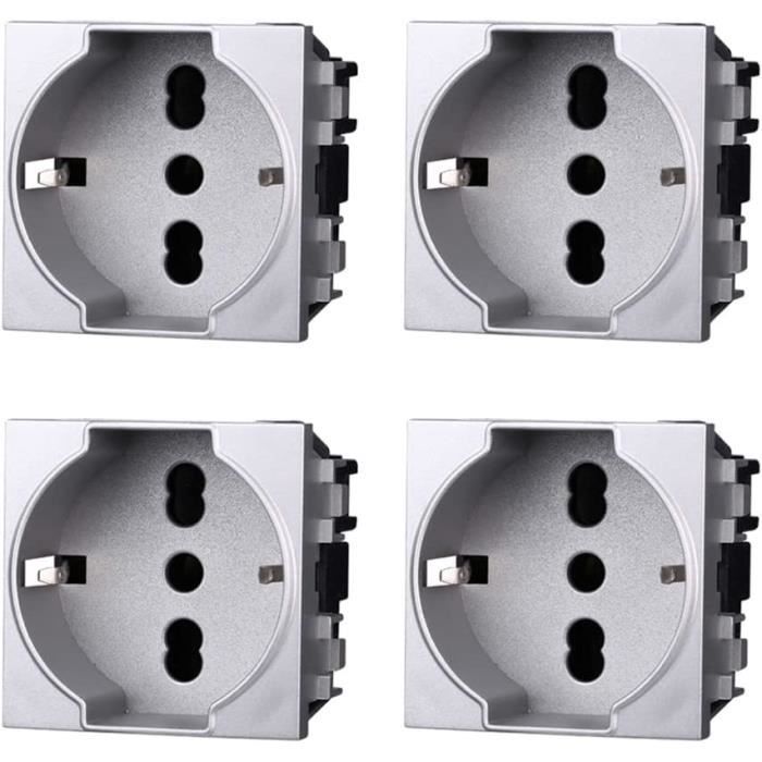 Double Schuko Socket Outlet 16A 250V~ With Safety Device And Quick Terminal Connection White K45 Double Schuko Socket Outlet 16A 250V~ With Safety Device And Quick Terminal Connection White K45