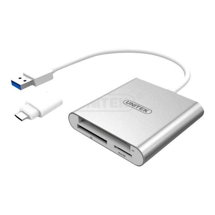 Unitek Lecteur de carte - tout-en-un (SD, CF, microSD) - USB 3.0