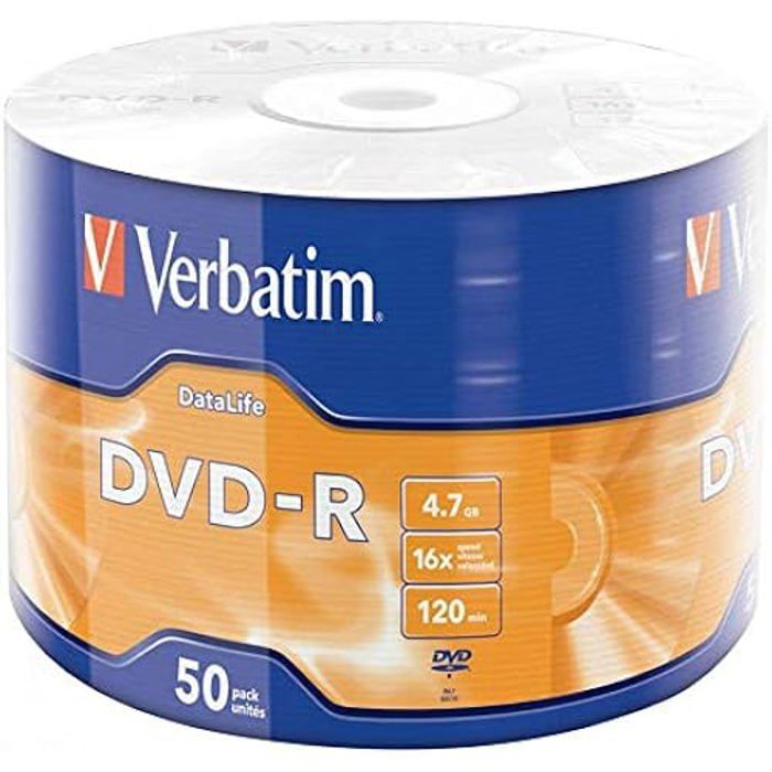 Verbatim 43791 DVD vierge 4 7 Go DVD R 50 pièces DVD R 4.7 GB 16X WRAPPED 50X DATA LIVE EXTRA PROTECTION - vue 8