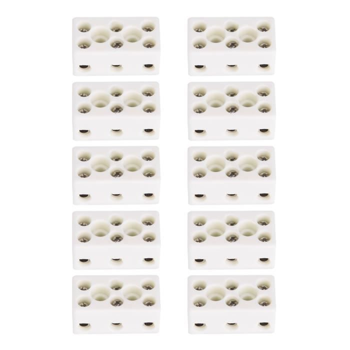 X5 Bornier 2 Voies Pour Enceinte Haut Parleur Connecteur à Boutons Poussoirs Amplificateur Facade Vis Domino Adaptateur - ADAPTOUT Marque FRANÇAISE