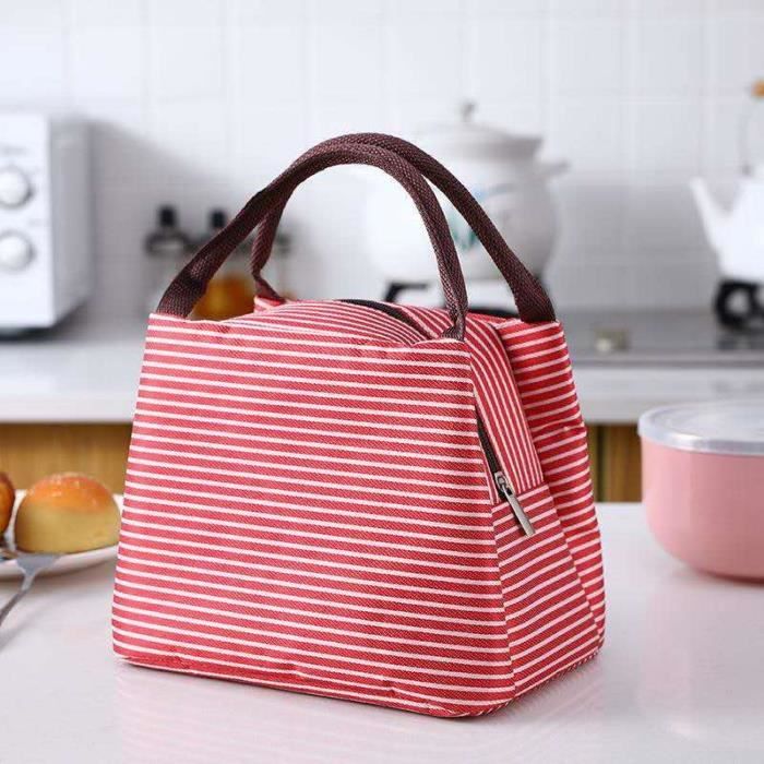 Sac Repas Isotherme Portable | Garde Le Chaud Et Le Froid | Gris, Bleu Marine, Rose | 25x14x19cm