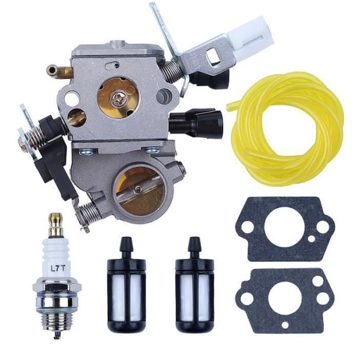Kit Carburateur + Filtre + Bougie Pour Débroussailleuse Stihl FS48 FS52 FS66 FS81 FS88 FS106 - Compatible Walbro WT-45-1
