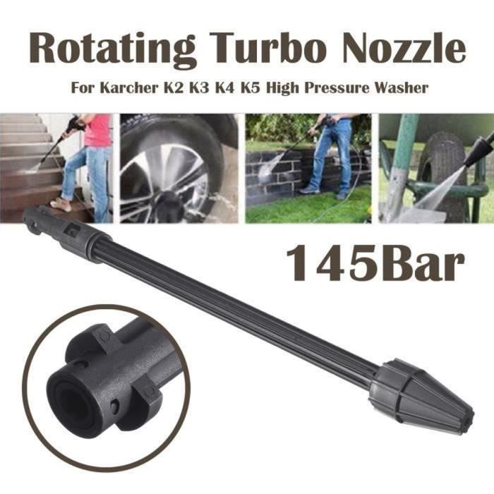 Buse Turbo De Rechange Pour Karcher K2, K3, K4, K5 - Compatible Nettoyeur Haute Pression - Plastique Et Laiton - 6