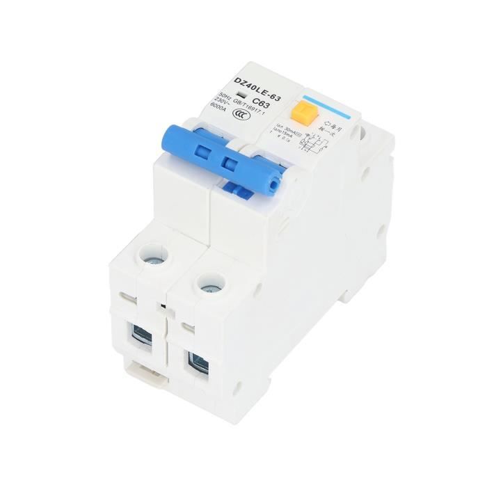 Disjoncteur Différentiel 30mA DEWIN GYL10 RCCB 2P 40A AC 230V - Protection Fuites Courant