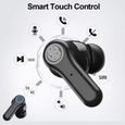 Ecouteur Bluetooth, Muzili IPX7 Écouteur sans Fil Sport Étanche 3D Hi-FI Son Stéréo, Anti-Bruit CVC 8.0, Oreillette Bluetooth 5.0-1