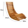 CASARIA® Chaise Longue à Bascule pliable en Bois d'acacia certifié FSC Transat Ergonomique Bain de Soleil Jardin Sauna-1