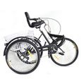 24 " 7 vitesses Tricycle pliable pour adultes vélo à 3 roues avec panier-1