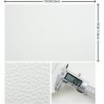 Tissu en cuir synthétique texture litchi blanc, 30 x 135 cm, 1,13 mm d'épaisseur, pour travaux manuels, couture, canapé, sac à-1
