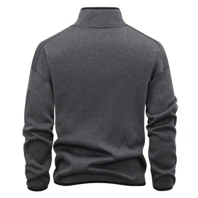 Glenmuir - Couche intermédiaire de golf pour homme avec fermeture éclair, col montant et patte de boutonnage