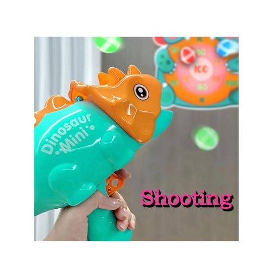 Aischens – Jeu De Tir Dinosaures – Pistolet Et Cible Avec 12 Balles Collantes – Dès 3 Ans – Intérieur/extérieur