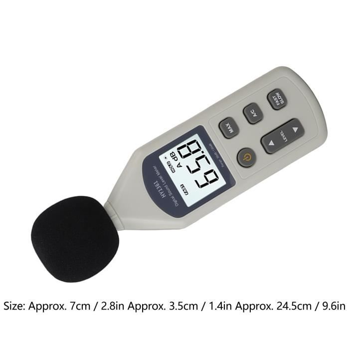 CHT Sonomètre portatif,Sonomètre Décibelmètre Digital Ecran LCD 30 à 130dBA  5V USB HJ011 HJ011