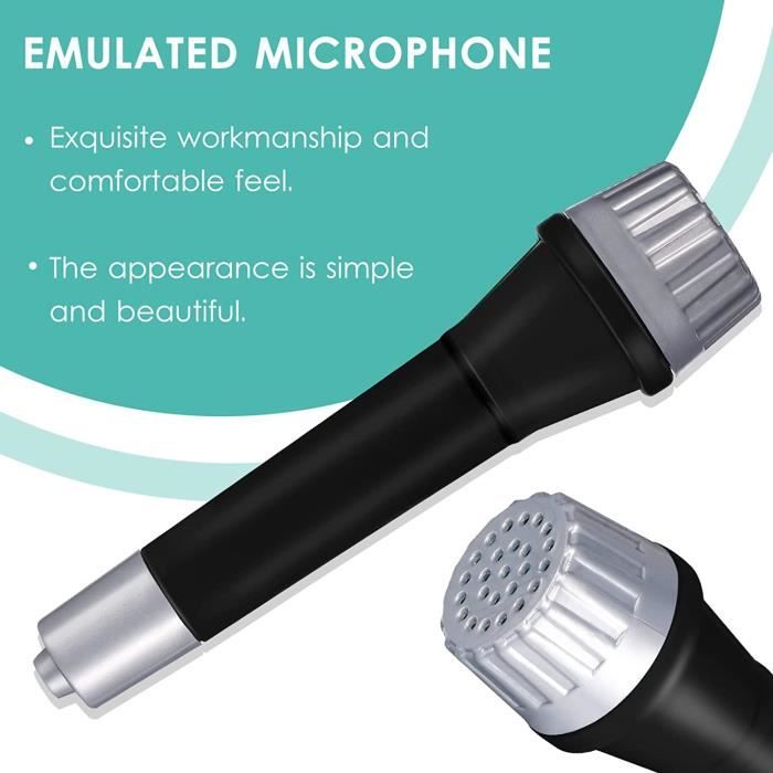 2xclassic Plastique Sans Fil Microphone Props Faux Micro Jouet