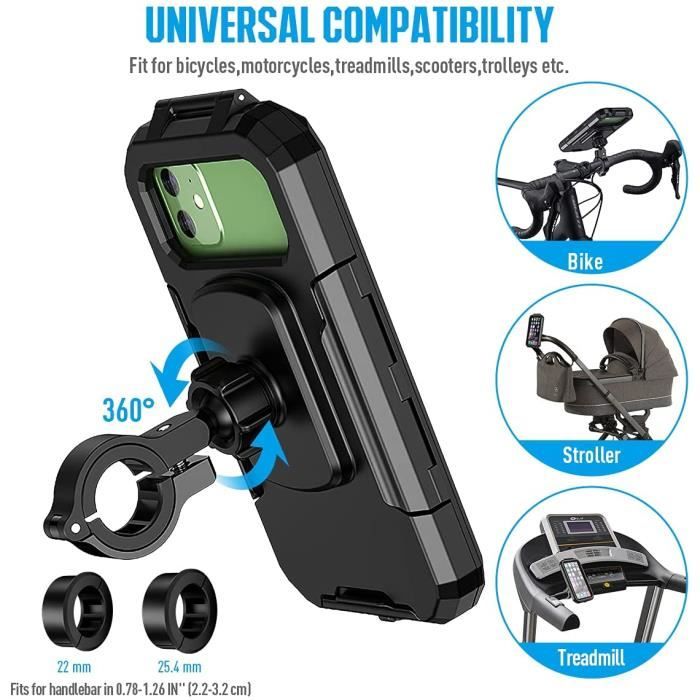Generic Support Téléphone Universel pour Moto Scooter et Vélo Dimensions  10-18cm - Prix pas cher