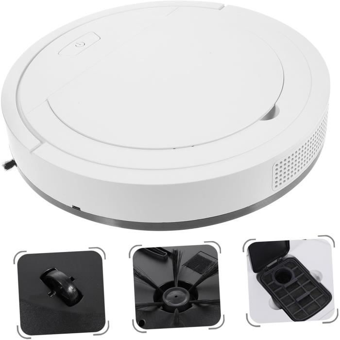 Robot Aspirateur Laveur 3 En 1 - Autonomie 100 Min - Ultra Fin 6,5 Cm - Idéal Poils D'animaux & Sols Durs - 6