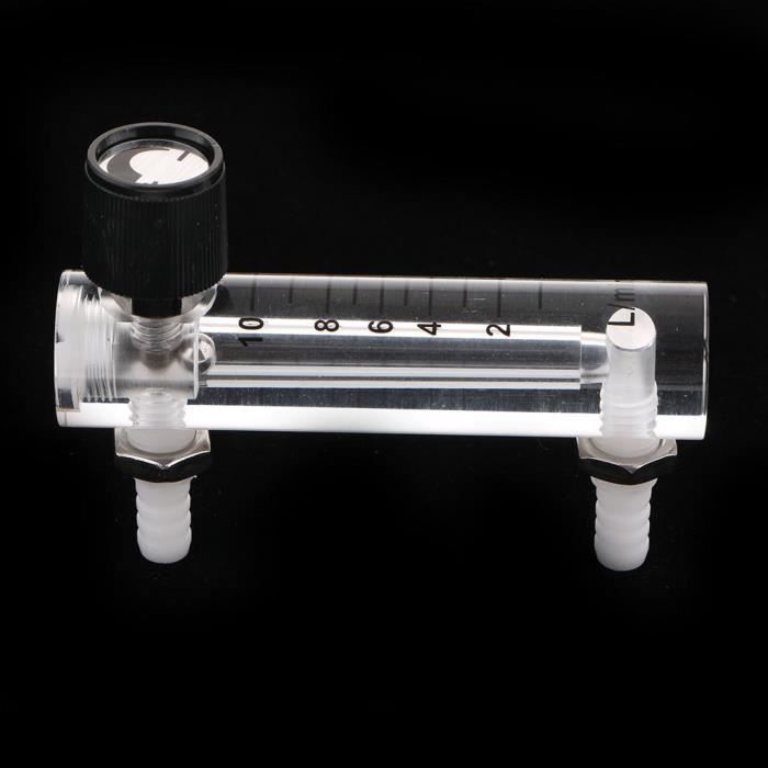 1 débitmètre d'oxygène 0-25 l/min avec vanne de commande pour oxygène, air, gaz