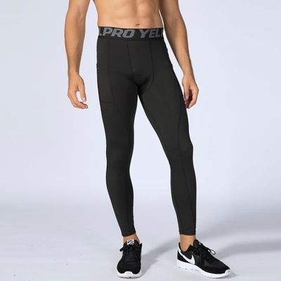 Lot De 2 Leggings Compression 3/4 Homme – Pantalon Running Fitness Séchage Rapide Avec Poches – Base Layer Sport Respirant Et Confortable