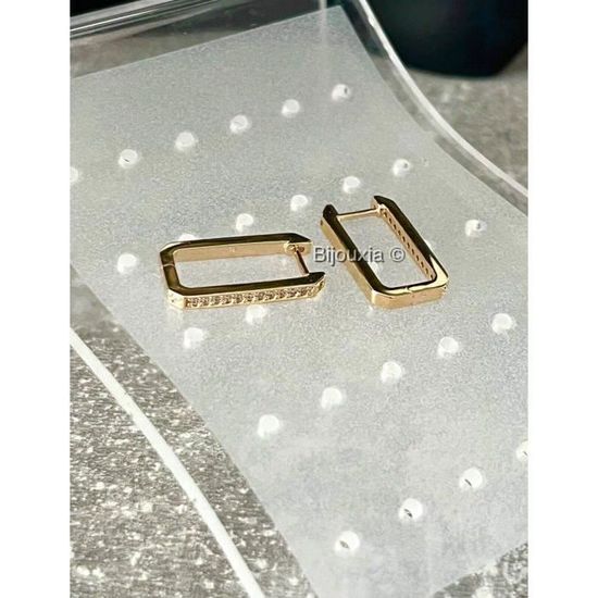 3-4 Paires De Boucles D'Oreilles Créoles Femme - 14K Plaqué Or/Zircon - Hypoallergénique - Coffret Cadeau