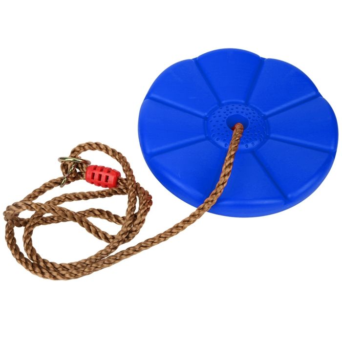 Siège Disque Balançoire Corde D'Escalade – Intérieur/Extérieur – Plastique Résistant – Jaune – 28 X 3,8 Cm – Jeu Enfant